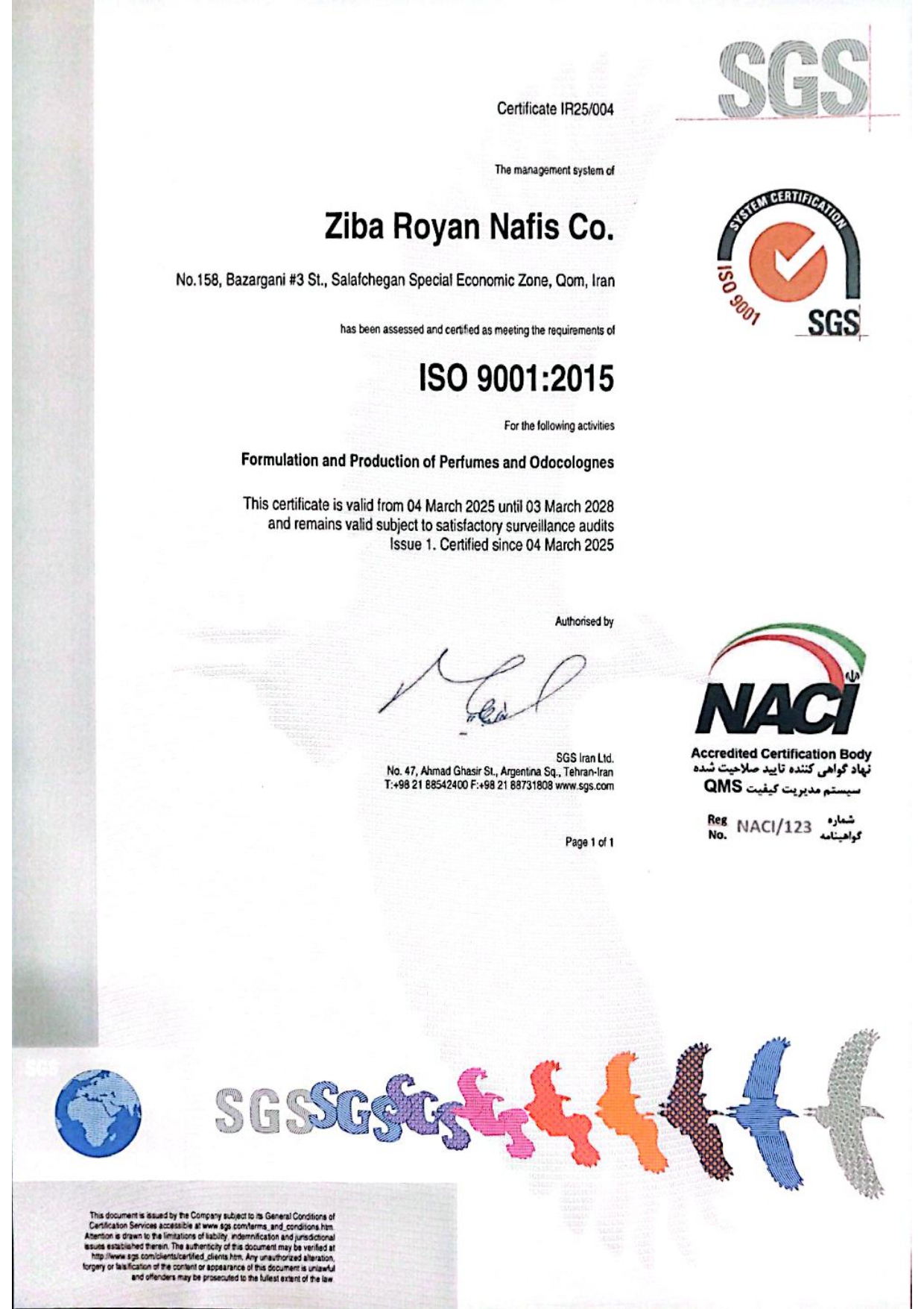 certificate